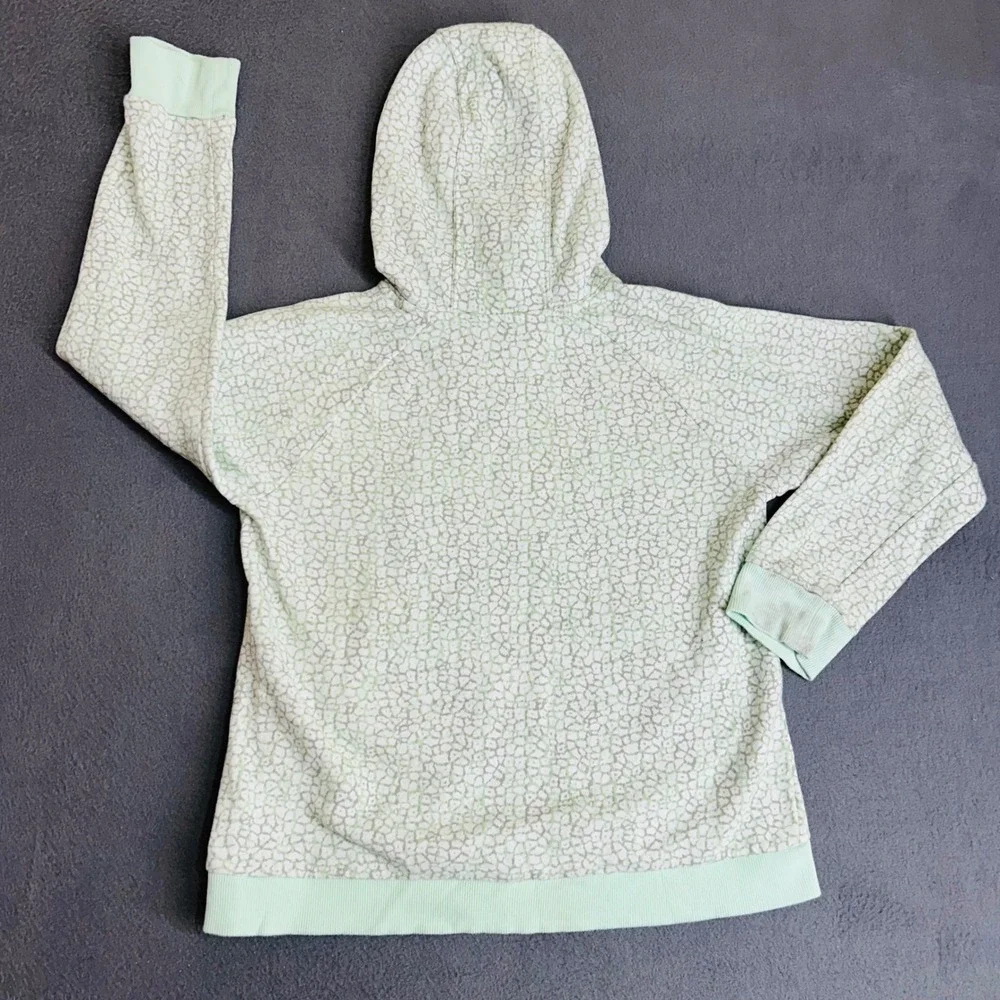 Under Armour Hoodie Youth XL Green Pebble Print Loose Fit Fleece Pullover Sporty